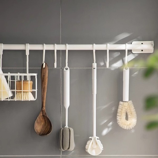 Cepillo de limpieza pequeño, taza de agua, máquina de rotura de paredes, cepillo de huecos, plegable para el hogar, biberón sin ángulo muerto, cepillo de lavado de vasos de mango largo extraíble