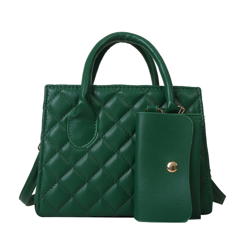 Bordado hilo rombo bolsa 2023 nueva moda solo hombro estilo occidental pequeño bolso cuadrado simple bolsa de mensajero portátil personalizado