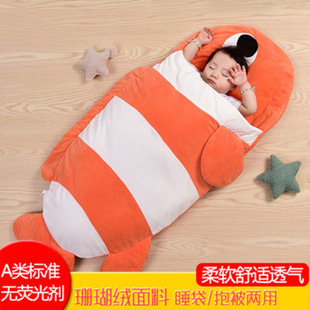 Super quality 0-3 years old baby autumn and winter sleeping bag 1 baby 2 children thickened hug children kick-proof bag factory wholesale