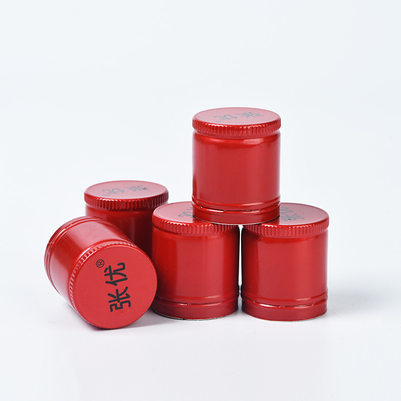 Los fabricantes suministran aluminio anti-robo tapa de la botella de vino 2935 antirrobo espiral tapa de la botella de vino de metal tapa de la botella de aluminio cubierta de plástico