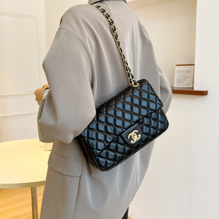 (Cross-border trading), cute one-shoulder bag with diamond pattern, wide color palette, Chanel style, chain bag