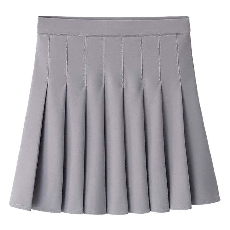Плиссированная юбка Женская весна-осень Новая юбка Юбка A- Line с высокой талией, стройнящая черно-белая юбка с защитой от экспонирования, лето