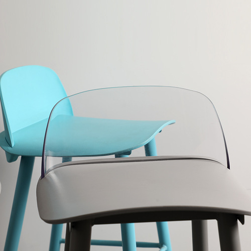 Nordic bar chair home modern simple high chair acrylic backrest internet celebrity milk tea shop cafe bar chair