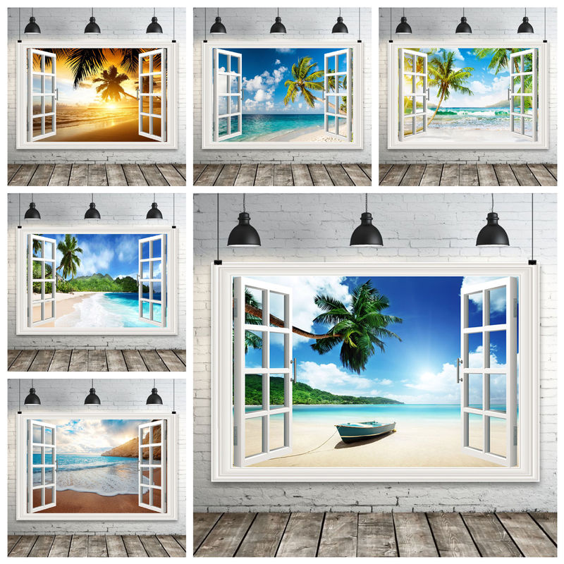 Amazon Summer Sunset Beach Tropical Island Palm Tree Party Decoration Banner Photography Photo Material Wholesale Amazon Summer Sunset Beach Tropical Island Palm Tree Party Decoration Banner Photography Photo Material Wholesale