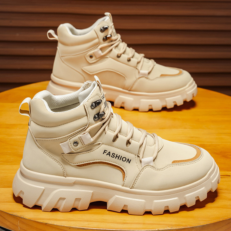 Men's Martin Boots Autumn Breathable High-Top Work Shoes Fashionable Versatile Thick-Soled Non-Slip Casual Short Boots_vogvips.com
