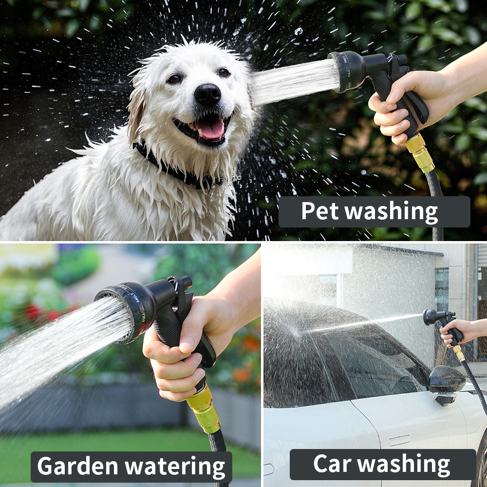 Telescopic Water Hose Kit High Pressure Sprinkler For Garden_voghion.com