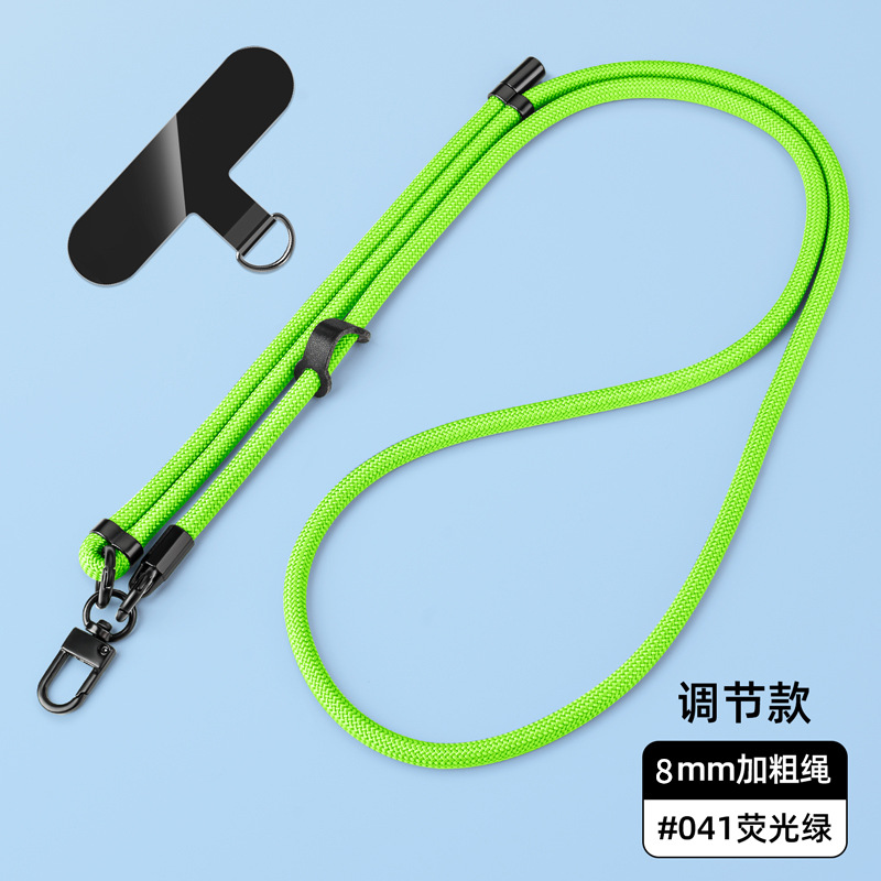 Cordón para teléfono móvil de 8mm, cuello colgante, mensajero, muñeca, eslinga de nailon resistente, cuerda anti-pérdida, longitud ajustable, espalda