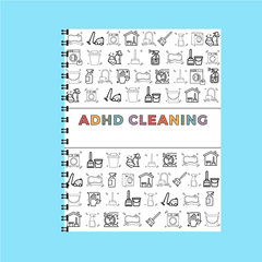 国境を越えた新製品ADHD CLEANING家庭清掃スケジュール年度清掃リスト計画本スポット