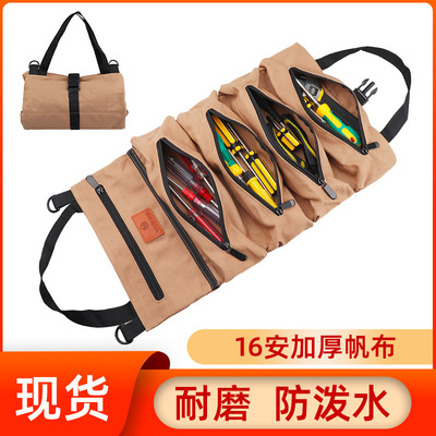 Manufactor Supplying automobile 16 canvas tool Hanging Bag automobile Storage bag Electrical package hardware vehicle tool kit
