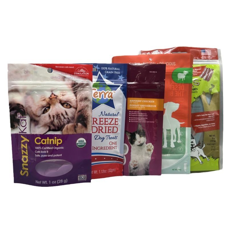 宠物食品包装袋厂家 猫粮狗粮零食自封骨袋塑料开窗拉链密封袋子