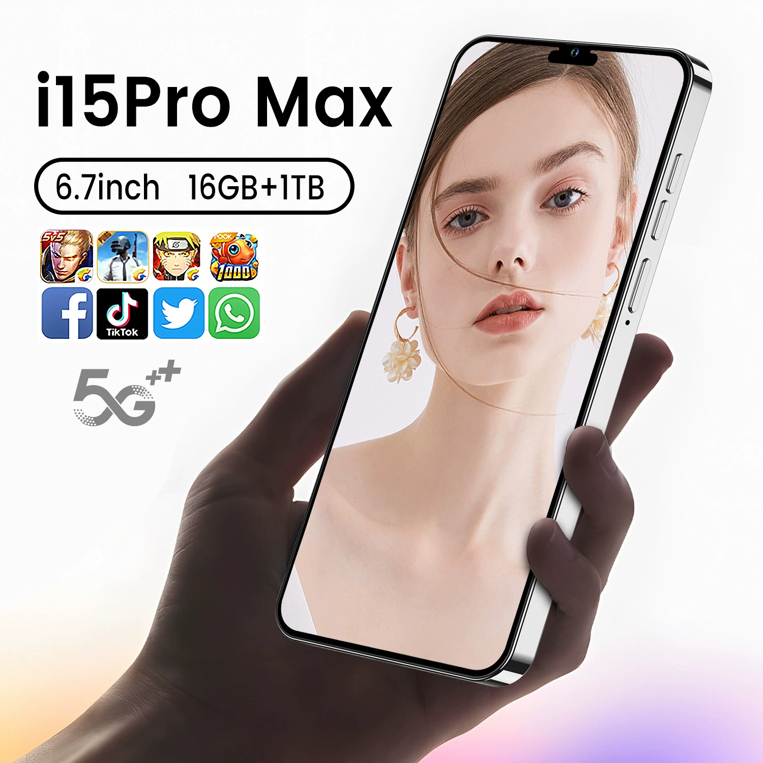 Смартфон i15, Intel Core i15, экран 6.7 дюйма, Android 8.1