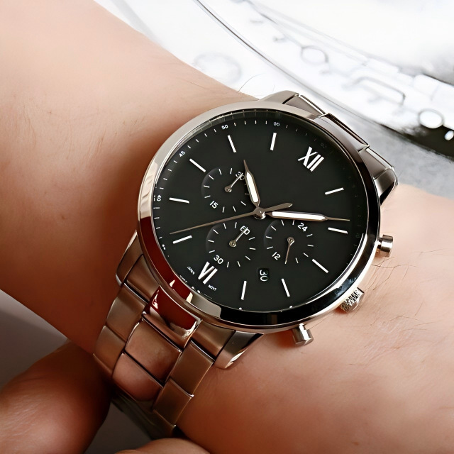 Manufacturer Wholesale Men's Quartz Watch with Steel Band, Waterproof, Luminous, Chronograph, Genuine Watch Fs5384