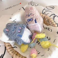 亚马逊猫咪互动玩具自嗨解闷卡通造型发声毛绒猫薄荷玩具逗猫神器