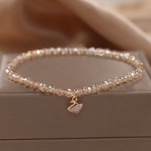 ins Niche Design Citrine New Anklet Women's Light Luxury Sexy Crystal Pendant Foot Chain Fashion Ankle Chain