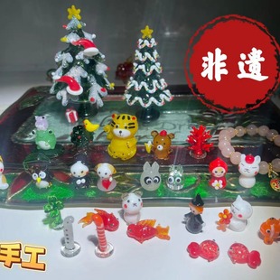 New year tourist attractions area stall supply crafts live decoration handmade burning non-heritage e-commerce cross-border delivery Small