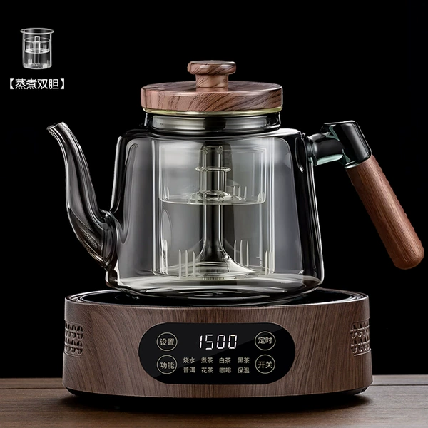 Upgraded wood grain stove + soot ethereal pot (steaming double bladder) 1200ML.