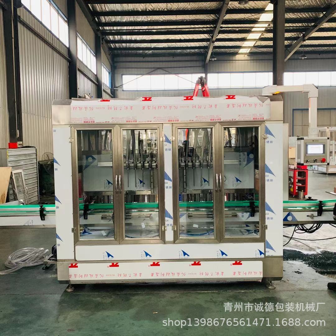 全自动1L-4L润滑油灌装机 小包装机油灌装生产线  柱塞式机油灌装