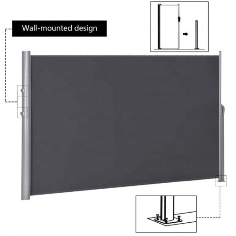 Customizable Aluminum Material Privacy Screen Retractable Side Pull Canopy Outside Exterior Awning Customizable Aluminum Material Privacy Screen Retractable Side Pull Canopy Outside Exterior Awning