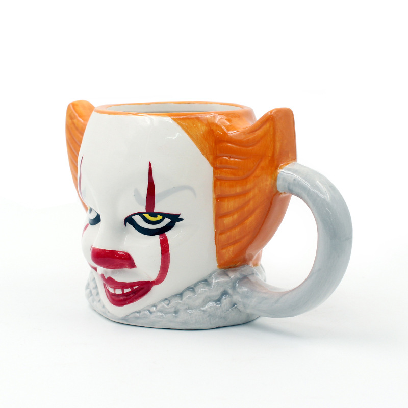 Taza de cerámica para hombre, máscara de Freddy Jason de terror de Halloween cuidadosamente seleccionada, fiesta de baile, fantasma, diablo