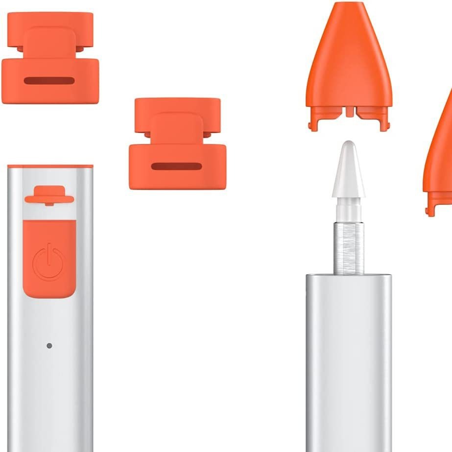 Aplicable a Logitech Stylus tapa superior de silicona Logitech lápiz reemplazo punta cubierta