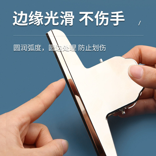 Stainless steel mountain-shaped clamp art student drawing board clip binding clip office supplies invoice clip black swallowtail clip wholesale