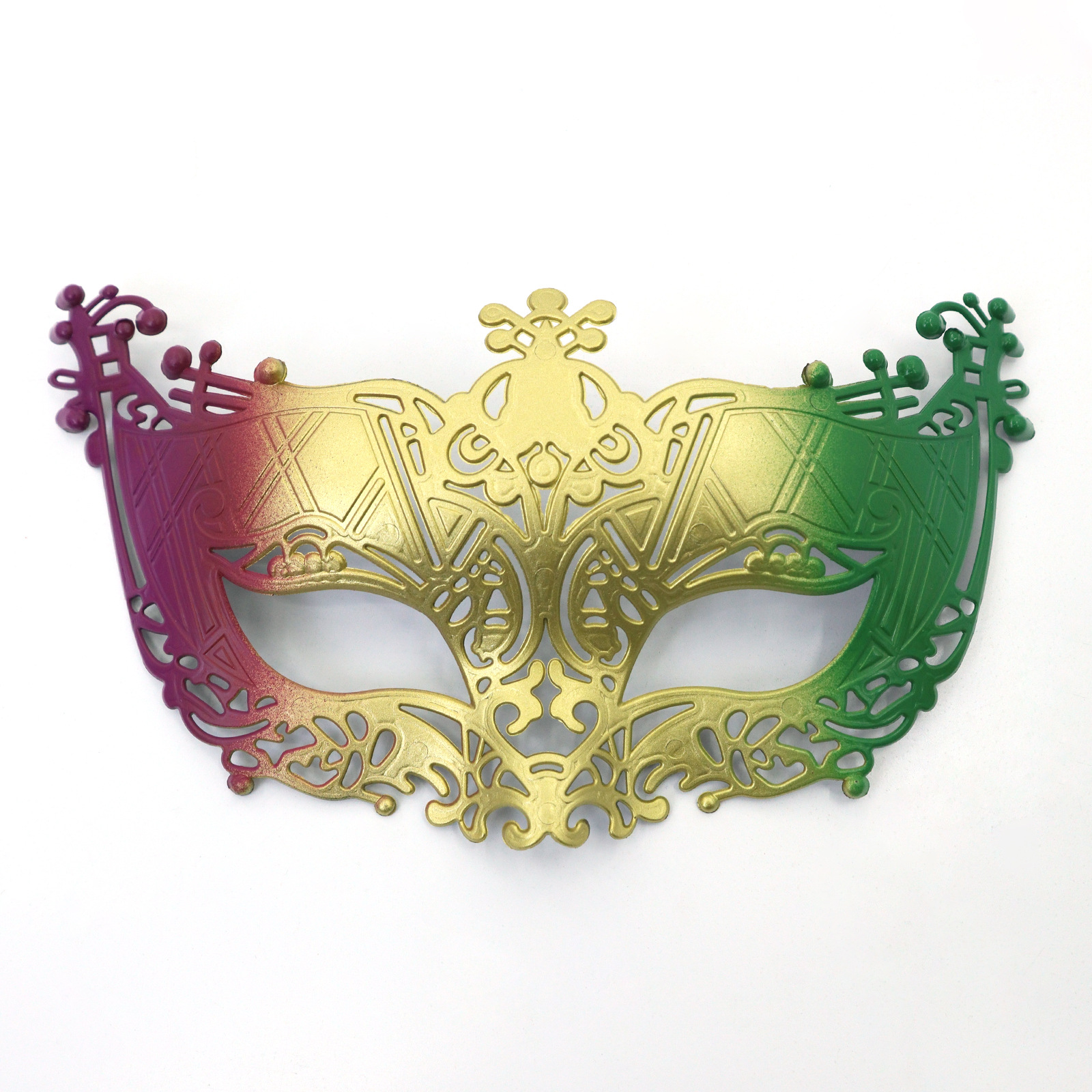 Amazon TK carnaval oro roxo verde tricolor retro máscara de mitad de cara espectáculo de escenario de fiesta máscara de accesorios