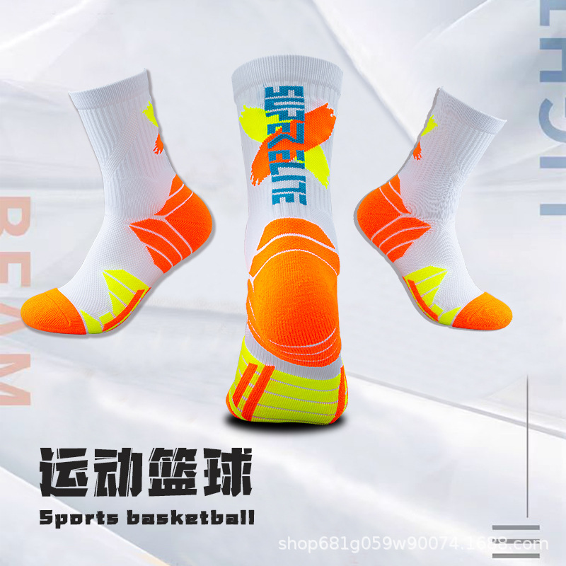 Calcetines de baloncesto, estilo americano, largos, profesionales, para partidos reales, calcetines deportivos de verano para jóvenes estudiantes, calcetines de moda para hombre. image 5