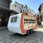 外贸异形复古橙红餐车