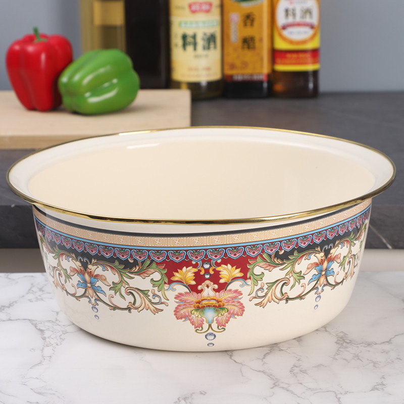 Ouli casa cocina cuenca de sopa de esmalte y cuenca de huevo cuenca de lavado de verduras cuenca de esmalte cuenca de mezcla