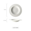 Advanced matte white stone pattern western dining disk bull plate ceramic diaphragm salad bowl western restaurant star hotel dinner plate