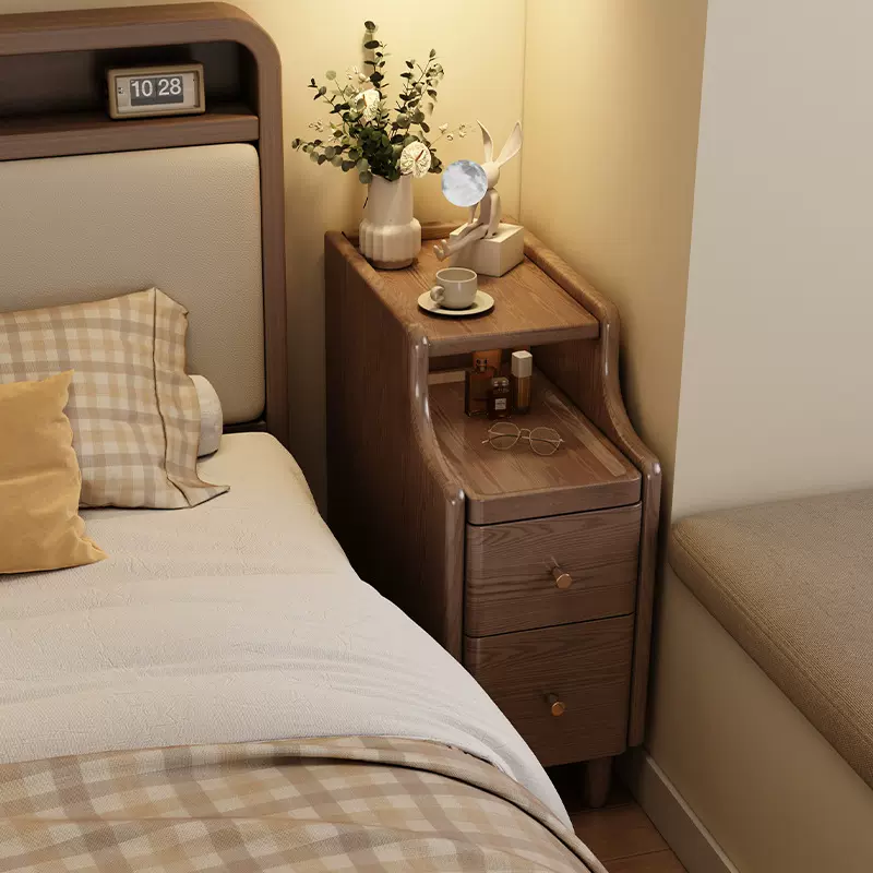 实木床头柜小型超窄30CM夹缝卧室收纳柜床边置物架家用侧边储物柜