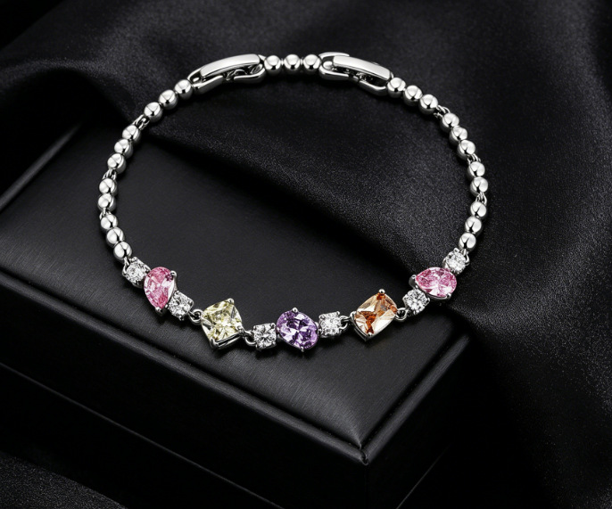 Xuping Europa y los Estados Unidos de moda transfronteriza simplista ins brazalete de aleación de cobre geométrica redonda pequeña pulsera de azúcar al por mayor mujeres