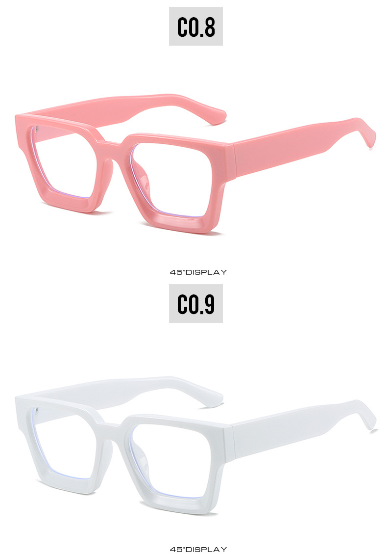 45g Weight Full Frame Glasses Structure Glasses Classification Ac Lens Material Square Glasses Style Daily Occasion Solid Color, Leopard Pattern All Seasons Season Unisex Gender Simple Style Style Simple Style Solid Color Leopard Ac Square Full Frame Optical Glasses 8