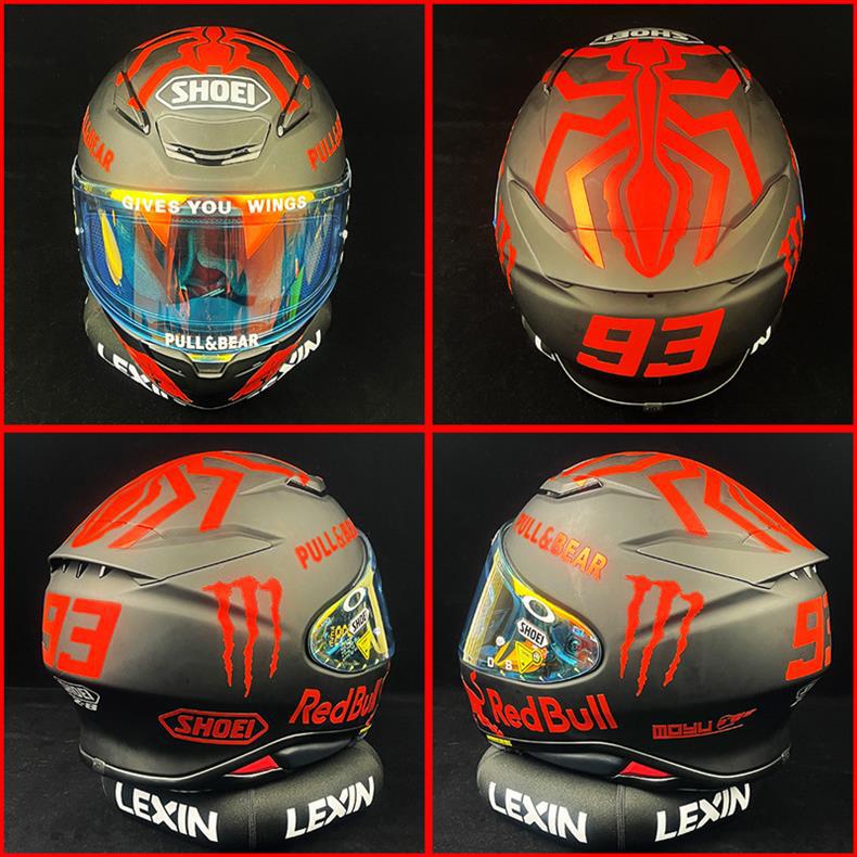 SHOEI Z7 Z8 GT2 Helmet Stickers Decals Waterproof Plain Helmet Red Bull Ant