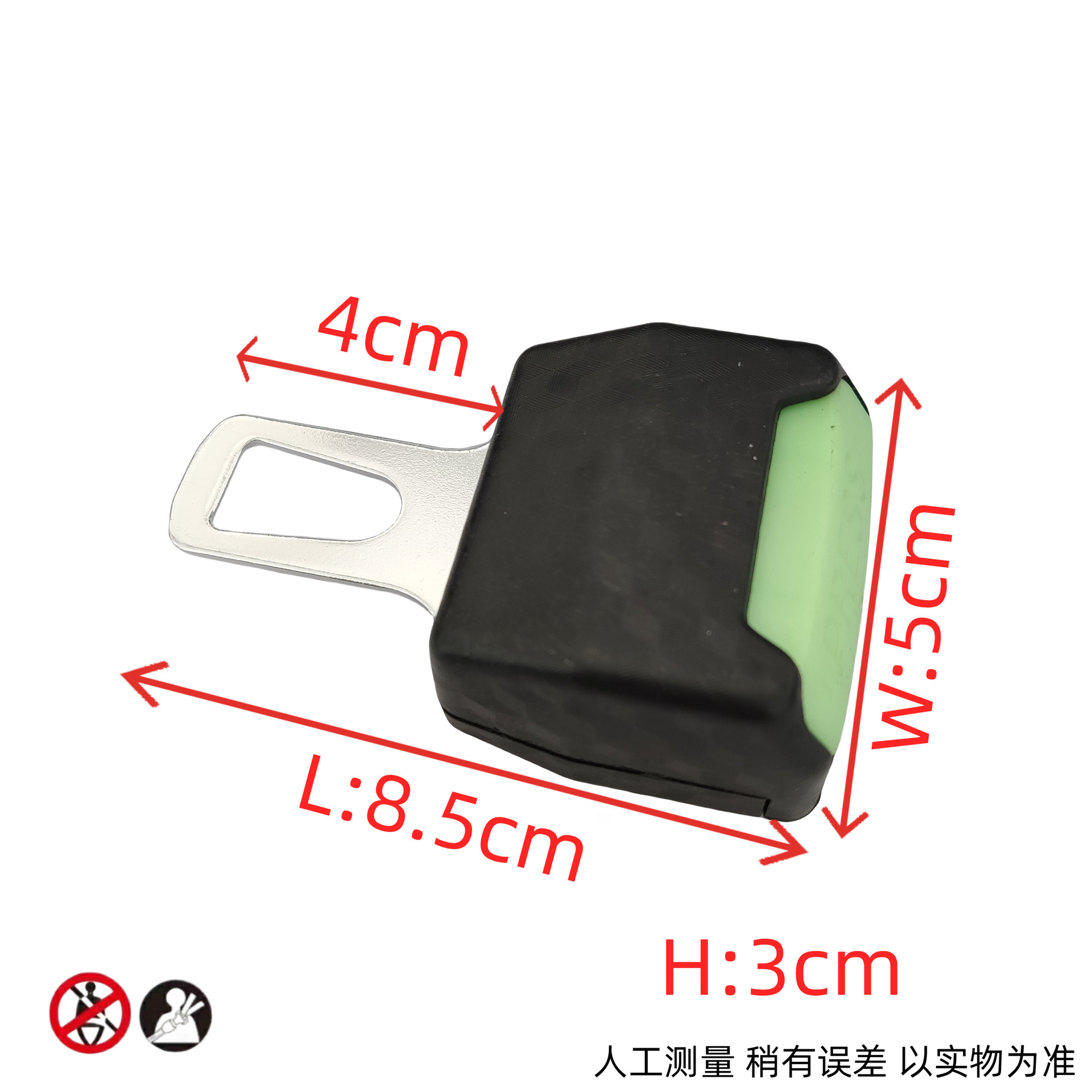 3D 야광 버클 거울 단공 (OPP 봉투 1개 포장)