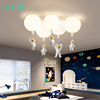 Northern Europe Cartoon originality Children&#39;s Room bedroom Ceiling lamp Astronaut Balloon Light Boys and girls Room lamps and lanterns