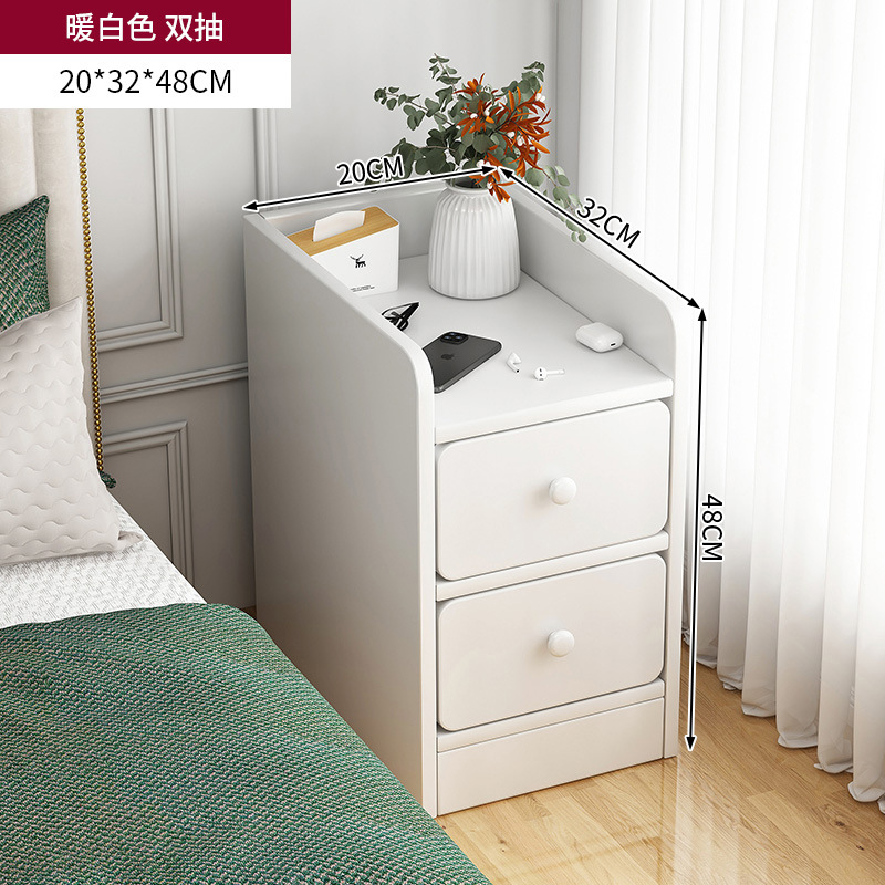 Super estrecha meseta de cabecera tamaño pequeño mini armario de almacenamiento simple dormitorio moderno pequeño armario de cabecera