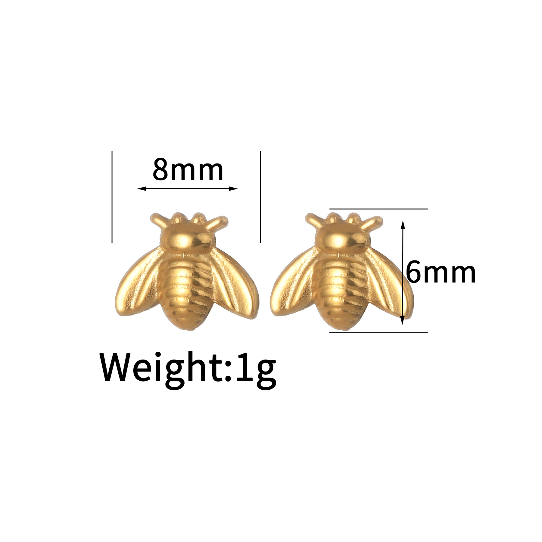 Simple Style Style PVD Coated Real Gold Plated Animal Moon Flower 304 Stainless Steel Simple Style Waterproof Non Tarnish Ear Studs