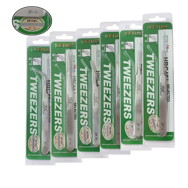 Wholesale anti-counterfeiting original VETUS stainless steel grafting eyelash special tweezers ST series genuine goods multi-function tweezers