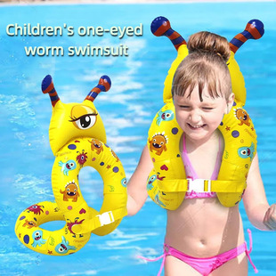 Pvc Cartoon One-Eyed Insect Inflatable Swimsuit Baby Water Inflatable Life Jacket Cross-Border Swimming Ring Buoyancy Suit Swimming Ring