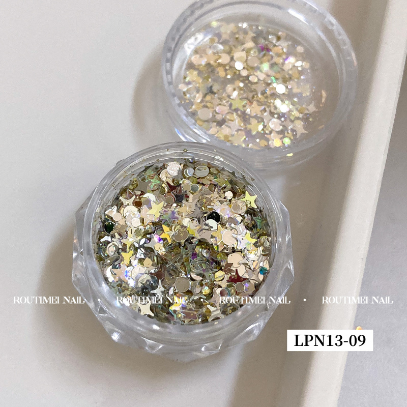 美甲新款亮片粉高级百搭款式ins韩式风格20色套装多边形亮片闪粉|undefined