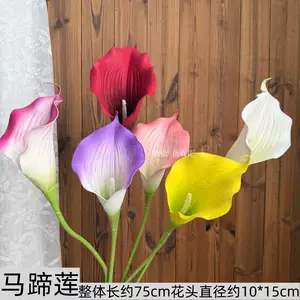 Caladium artificial flowers for home decoration, wedding EVA fake flowers, high-end floral arrangements, wholesale caladium bouquets