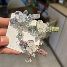 高端炫彩水晶鸭嘴夹发夹头饰女网红时尚侧边夹2025新款碎发夹发卡