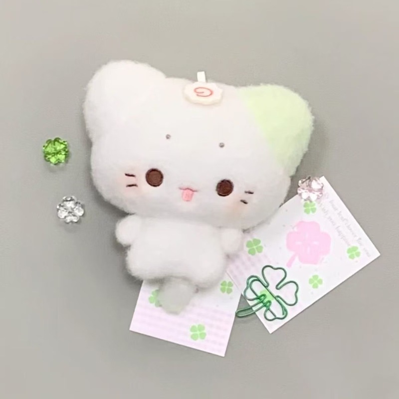 可爱鱼饼小猫幸运小兔毛绒公仔软乎乎玩偶挂件女生礼物棉花娃娃|undefined