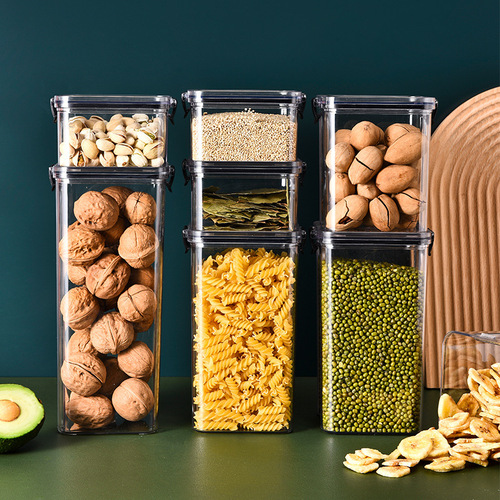 Sealed jars, grains, kitchen storage, food-grade transparent plastic jars, boxes, snacks, dry goods, tea storage jars