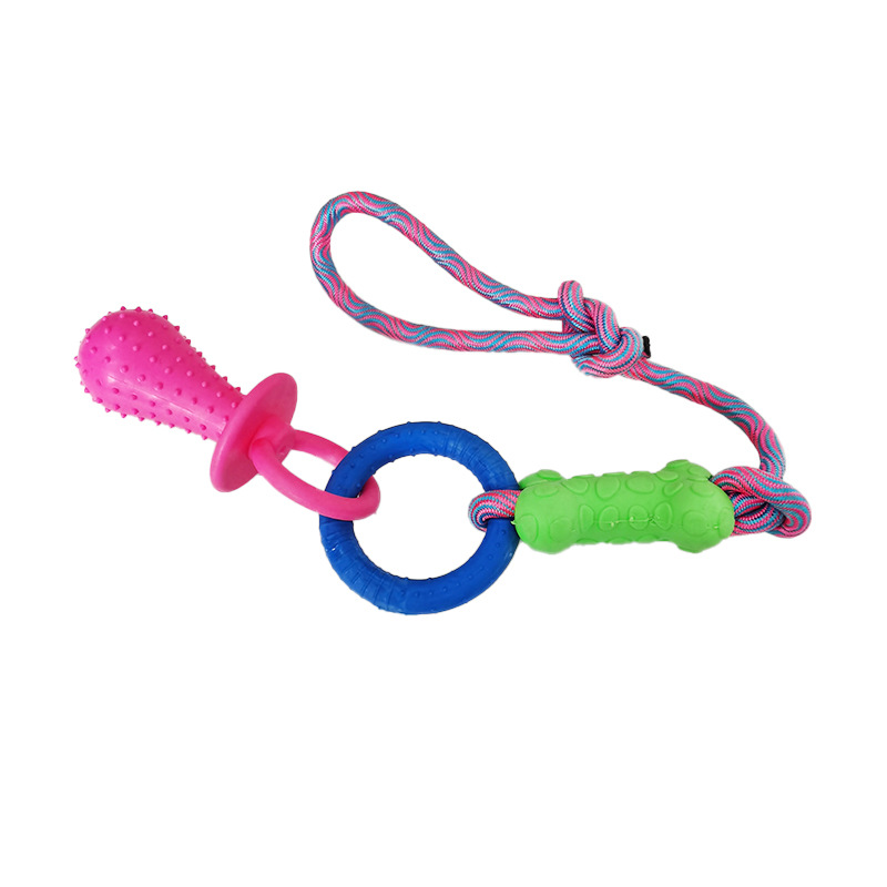 Amazon nuevo nudo de algodón para mascotas dientes molares limpieza hueso de perro interactivo resistente a mordeduras cabeza perro traje de juguete