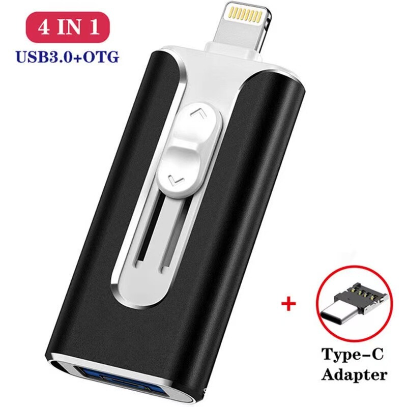 四合一手机u盘大容量适用苹果u盘安卓电脑通用64G礼品跨境批发1TB|undefined