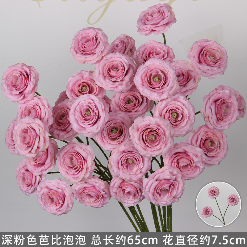 Flor de boda rosa imitación flor de seda flor de decoración floral sala de bodas floral hogar ramo único camino de introducción de flores