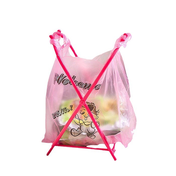 marco de soporte conveniente simple colgante de bolsa de basura plegable bolsas de mano soporte de cocina piso rack de almacenamiento de basura