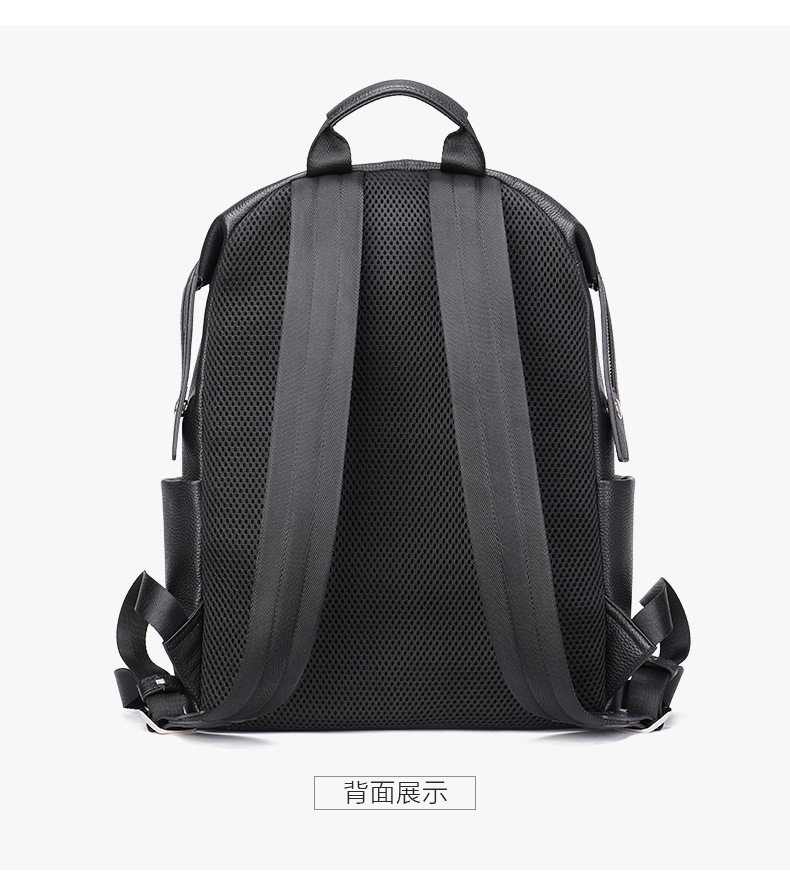 Ba lô nam da bò thật công sở đựng laptop 15,6 inch, ba lô du lịch ngoài trời — 816 màu đen, 9157 màu đen, 9197 màu đen, 8226 màu đen chi tiết 58